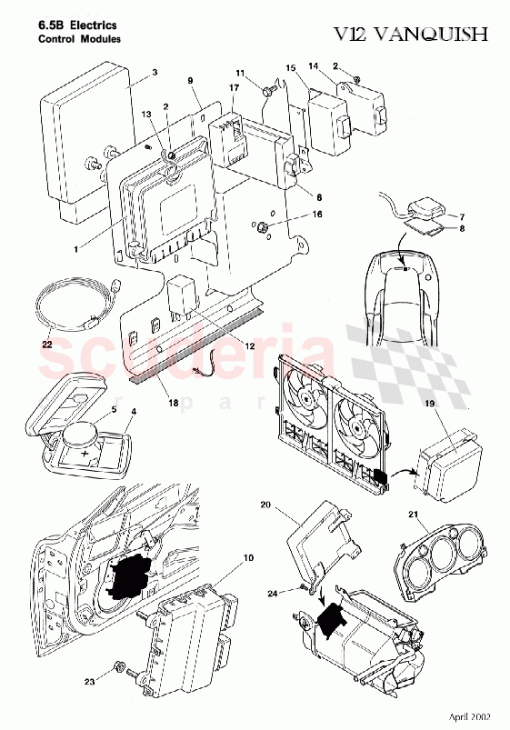 Electronic Control Modules 2 of Aston Martin Aston Martin Vanquish (2001-2007)