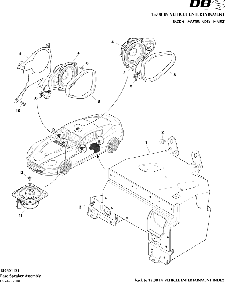 Speaker, Base of Aston Martin Aston Martin GT DBS (2007-2012)