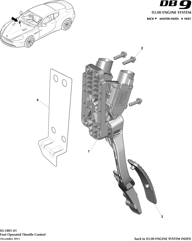 Throttle Control of Aston Martin Aston Martin GT DB9 (2004-2017)