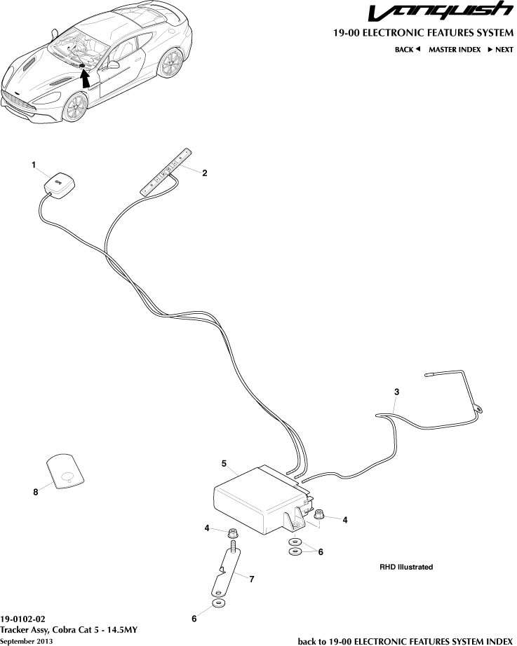 5 Tracker, 14.5MY of Aston Martin Aston Martin GT VANQUISH (2013-2018)