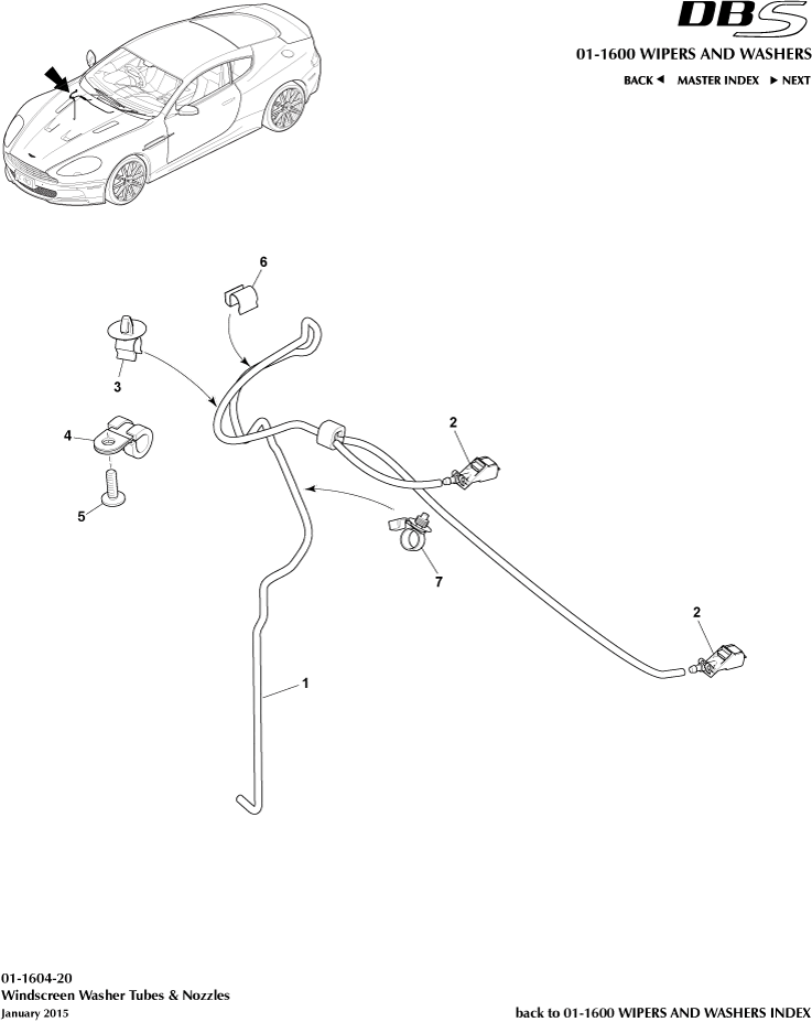 Wipers & Washers - Windscreen Wash of Aston Martin Aston Martin GT DBS (2007-2012)