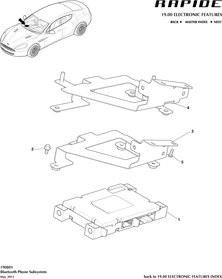 Bluetooth Module of Aston Martin Aston Martin GT RAPIDE (2010-2019)