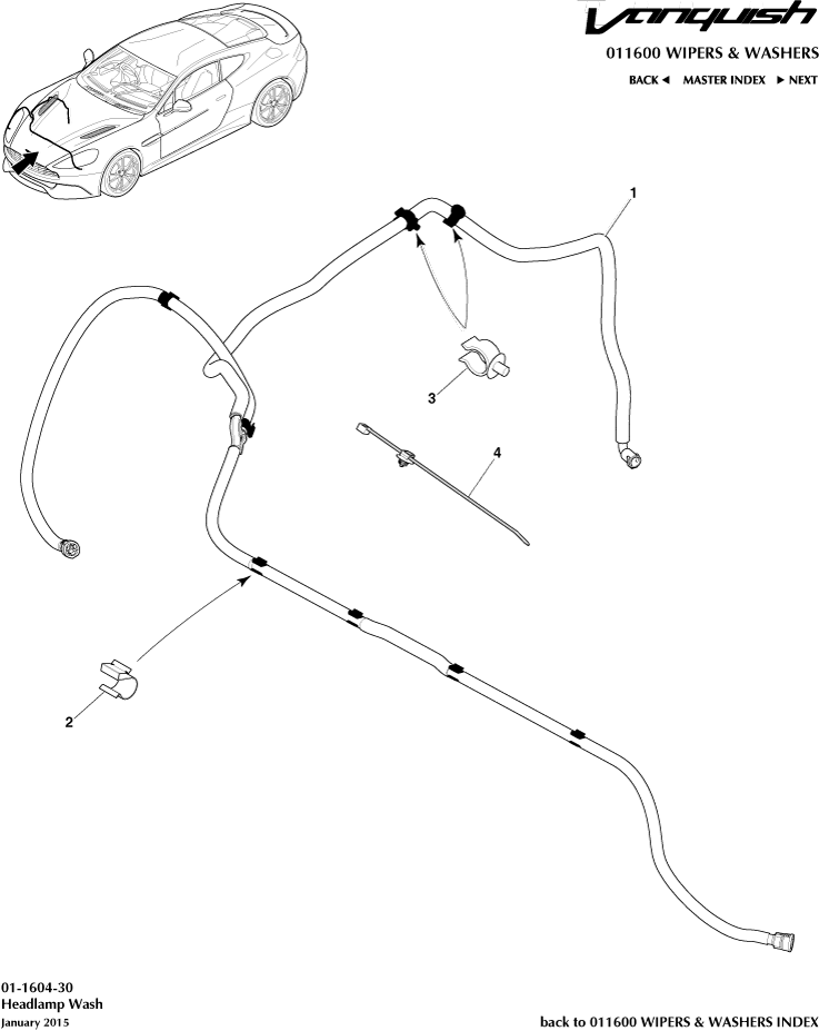Wipers & Washers - Headlamp Wash of Aston Martin Aston Martin GT VANQUISH (2013-2018)