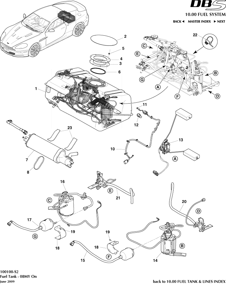 Fuel Tank Assy, 08MY on of Aston Martin Aston Martin GT DBS (2007-2012)