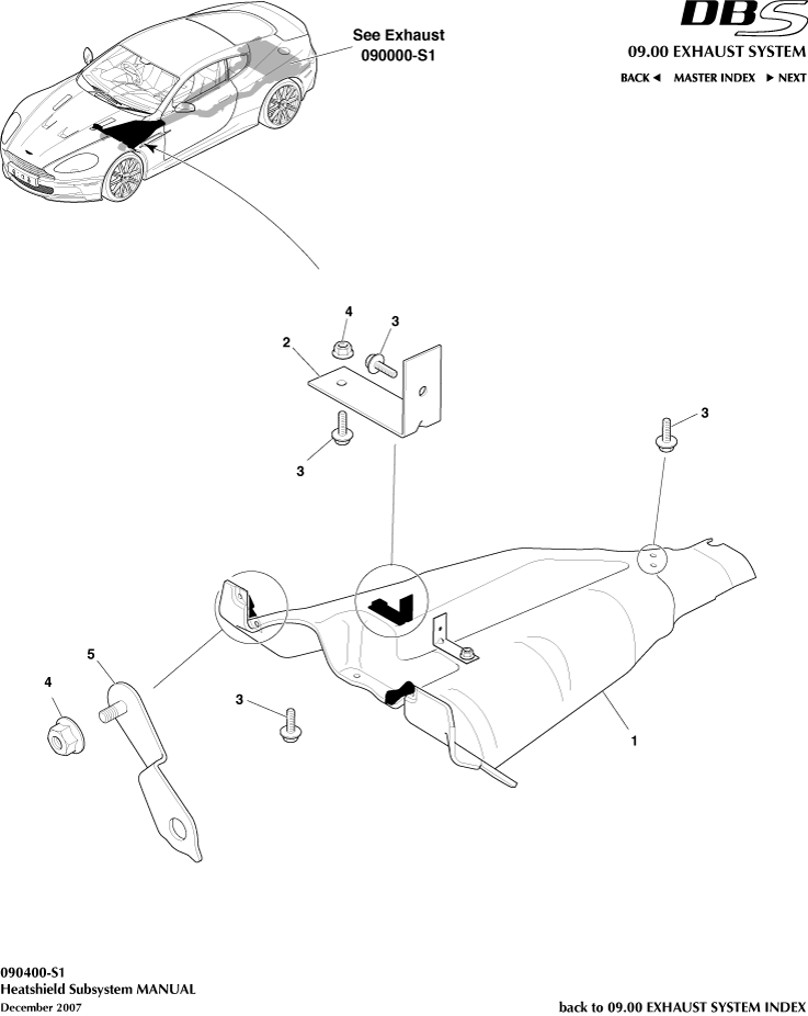 Heatshield Subsystem of Aston Martin Aston Martin GT DBS (2007-2012)