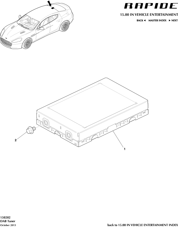 DAB Tuner of Aston Martin Aston Martin GT RAPIDE (2010-2019)