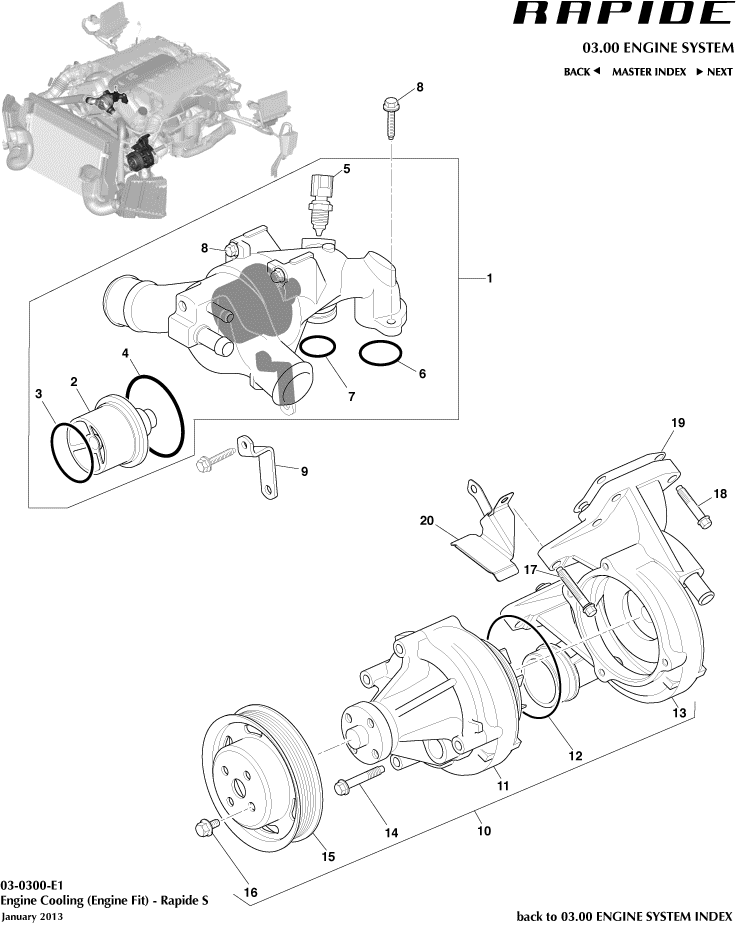 Rapide S and AMR - Engine Cooling of Aston Martin Aston Martin GT RAPIDE (2010-2019)