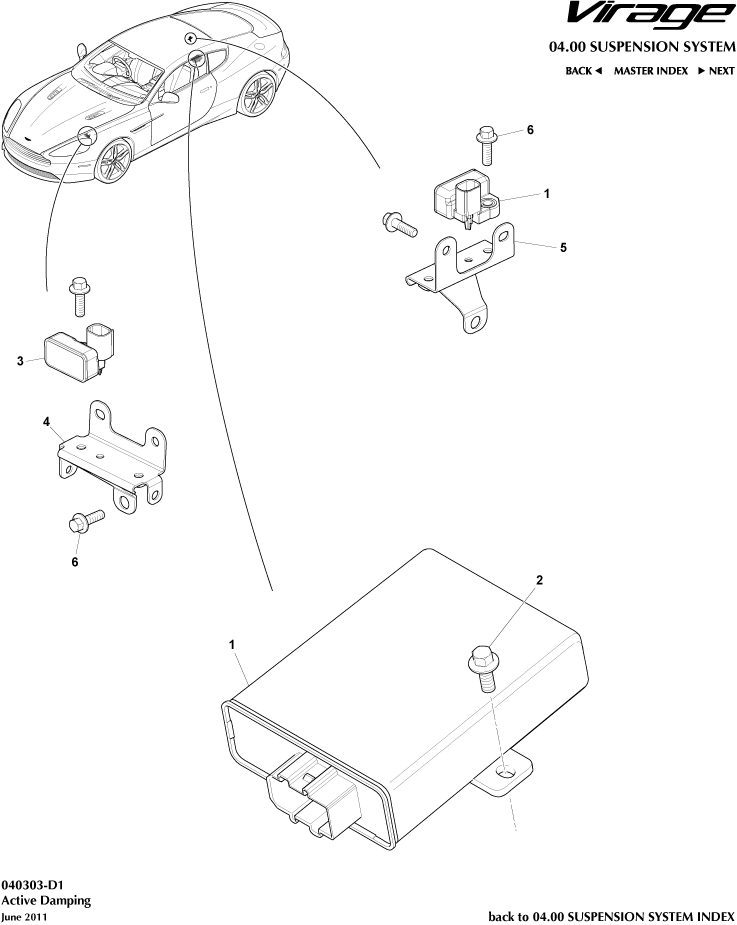 Active Damping Module of Aston Martin Aston Martin GT VIRAGE (2012-2013)