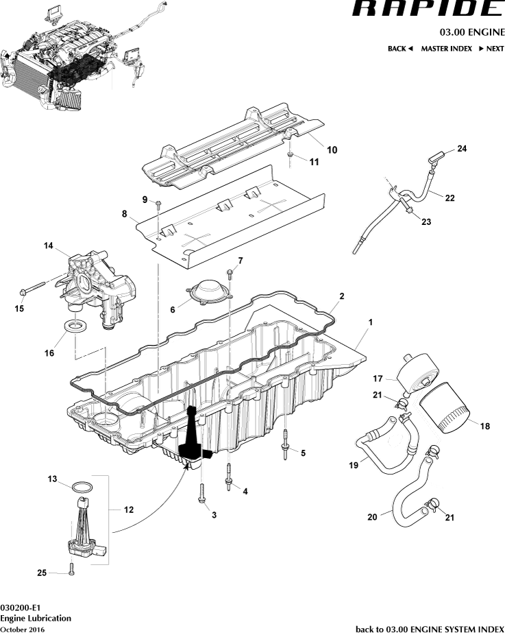 Engine Lubrication of Aston Martin Aston Martin GT RAPIDE (2010-2019)