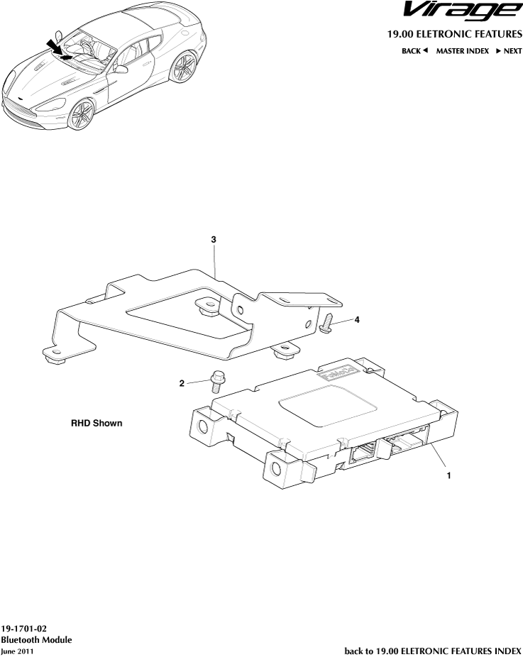 Bluetooth Module of Aston Martin Aston Martin GT VIRAGE (2012-2013)