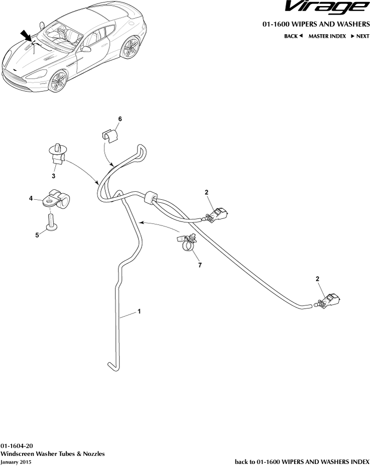 Wipers & Washers - Windscreen Wash of Aston Martin Aston Martin GT VIRAGE (2012-2013)