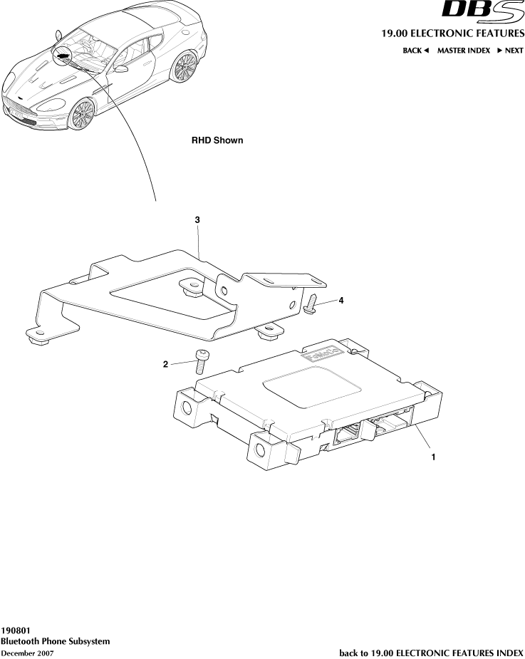 Bluetooth Subsystem of Aston Martin Aston Martin GT DBS (2007-2012)