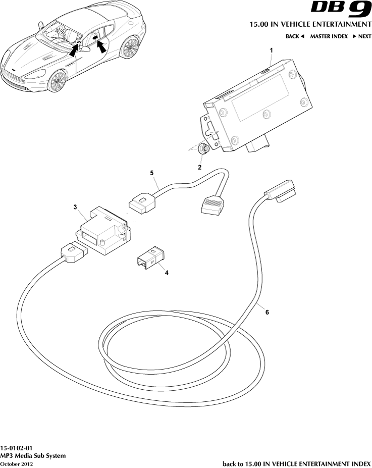 MP3 Media Subsytem of Aston Martin Aston Martin GT DB9 (2004-2017)
