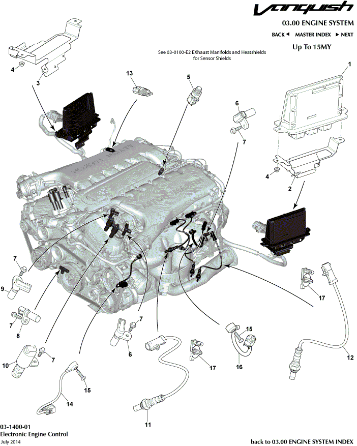 Electronic Engine Control of Aston Martin Aston Martin GT VANQUISH (2013-2018)