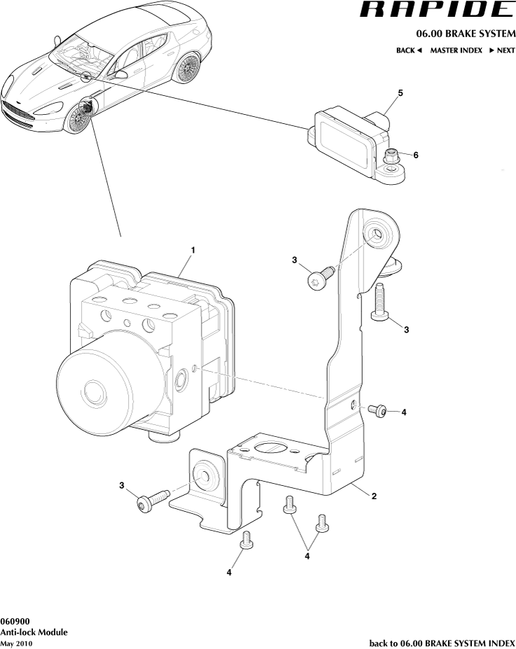 Lock Module of Aston Martin Aston Martin GT RAPIDE (2010-2019)