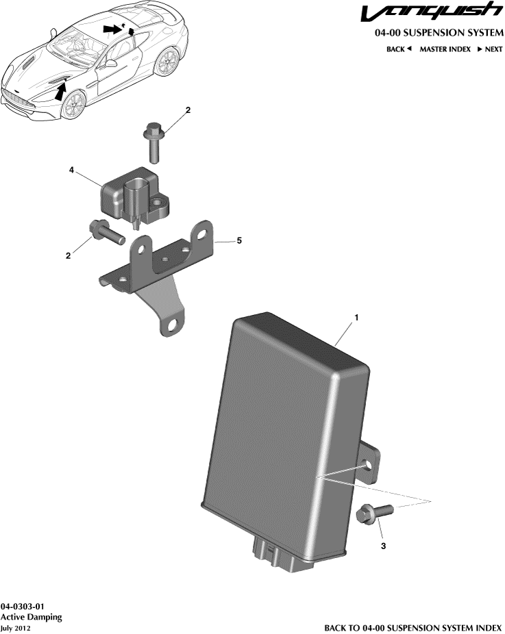 Active Damping Module of Aston Martin Aston Martin GT VANQUISH (2013-2018)