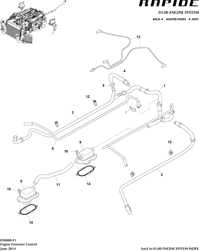 Emission Control of Aston Martin Aston Martin GT RAPIDE (2010-2019)