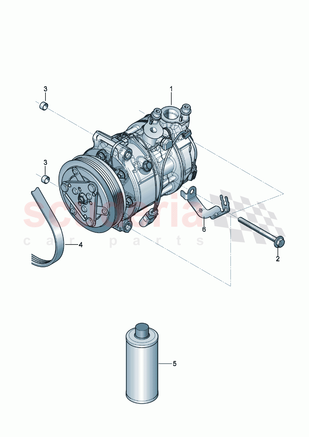 A/C compressor Attachment parts for A/C compressor Compressor oil of Bentley Bentley New Continental Convertible (2019-2024)