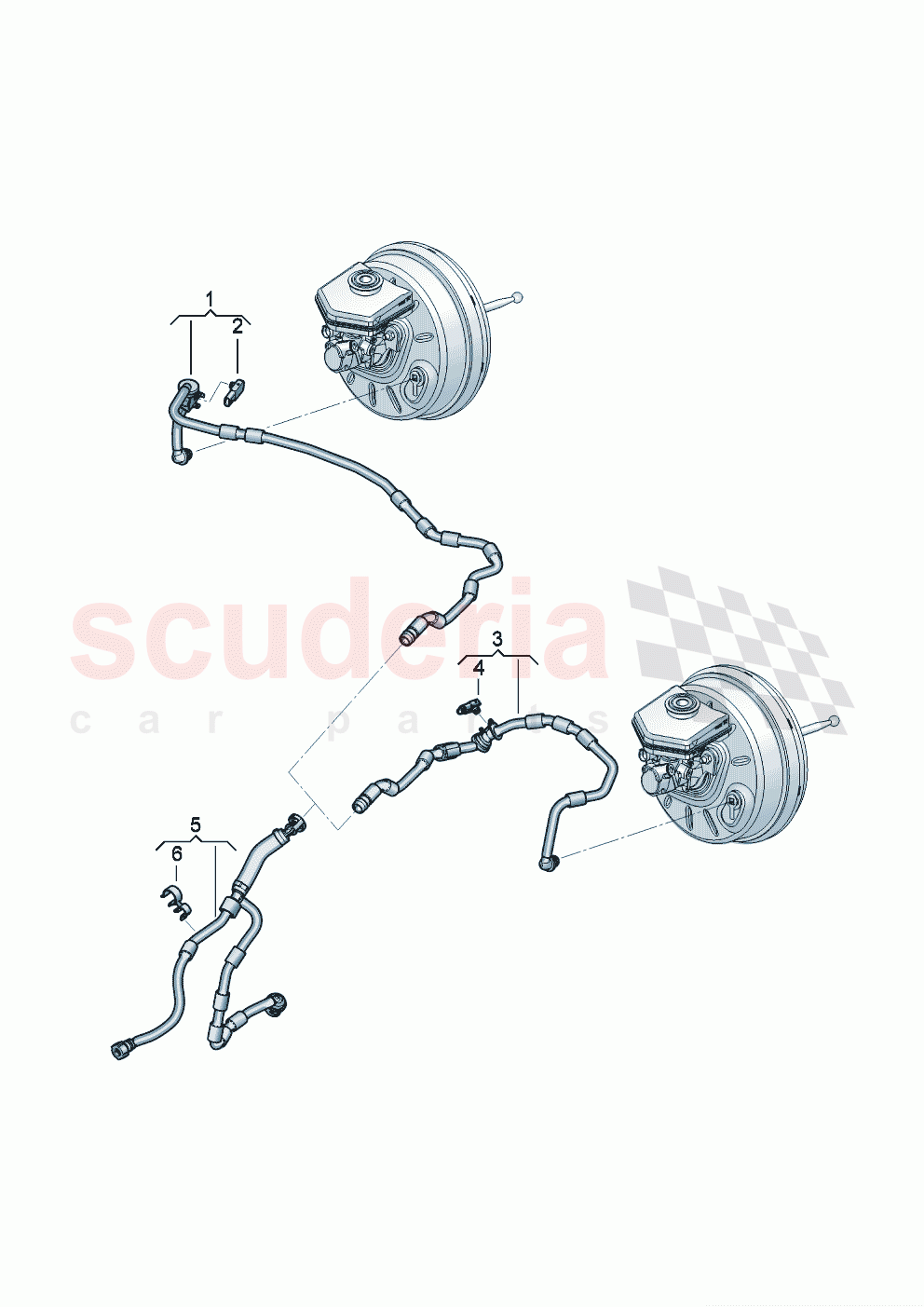 vacuum hoses for brake servo of Bentley Bentley New Continental Convertible (2019-2024)