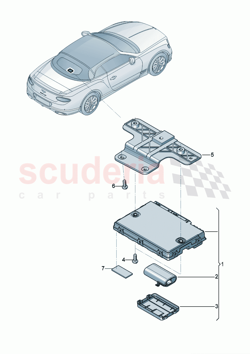 Diagnosis interface for data bus (Gateway) of Bentley Bentley New Continental Convertible (2019-2024)