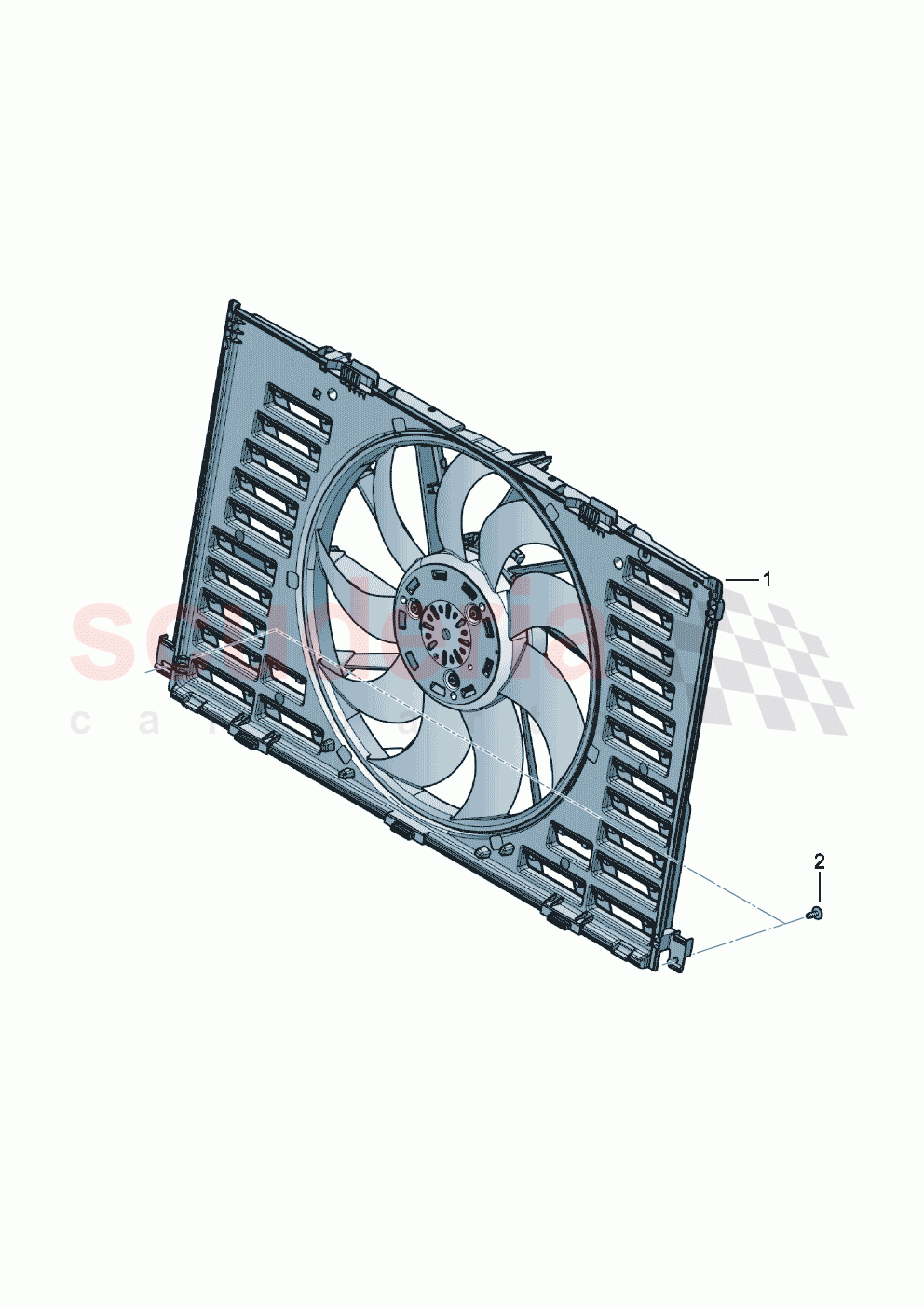 Radiator fan with fan ring of Bentley Bentley New Continental Convertible (2019-2024)