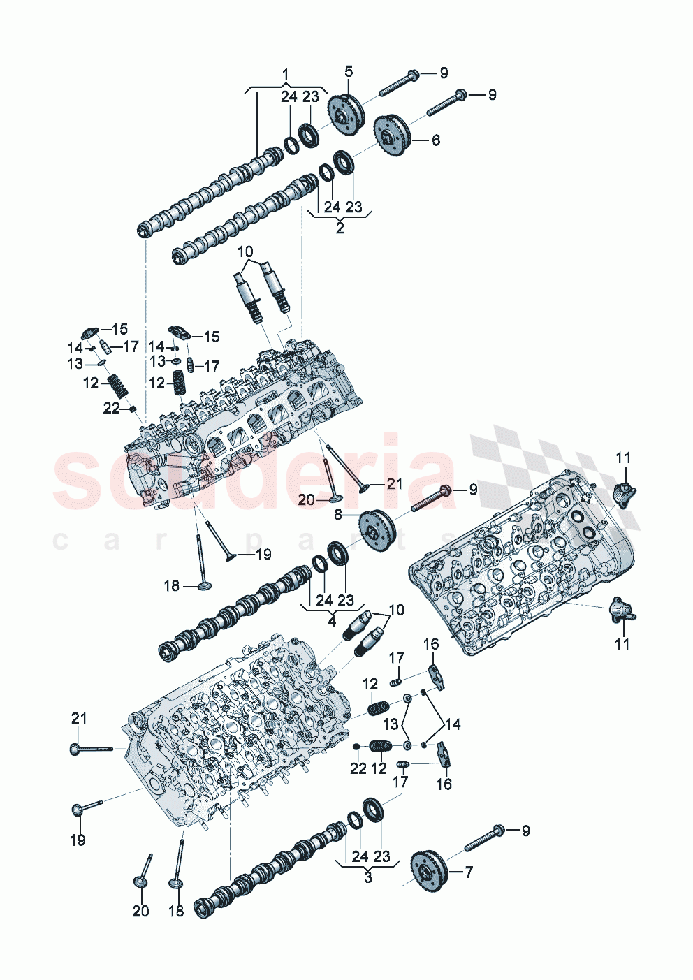 camshaft, valves camshaft adjuster unit of Bentley Bentley New Continental Convertible (2019-2024)