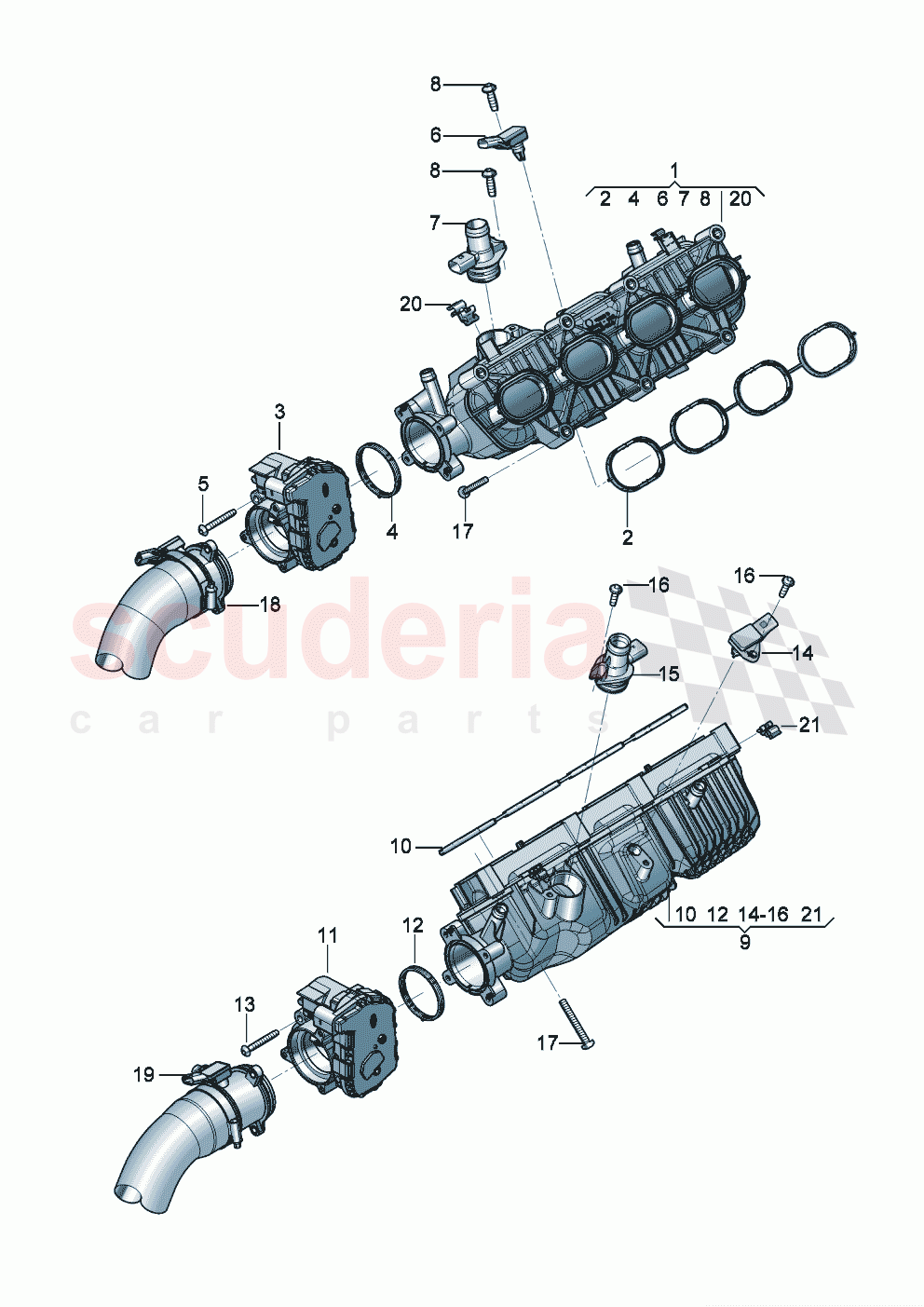 Intake manifold Throttle valve of Bentley Bentley New Continental Convertible (2019-2024)