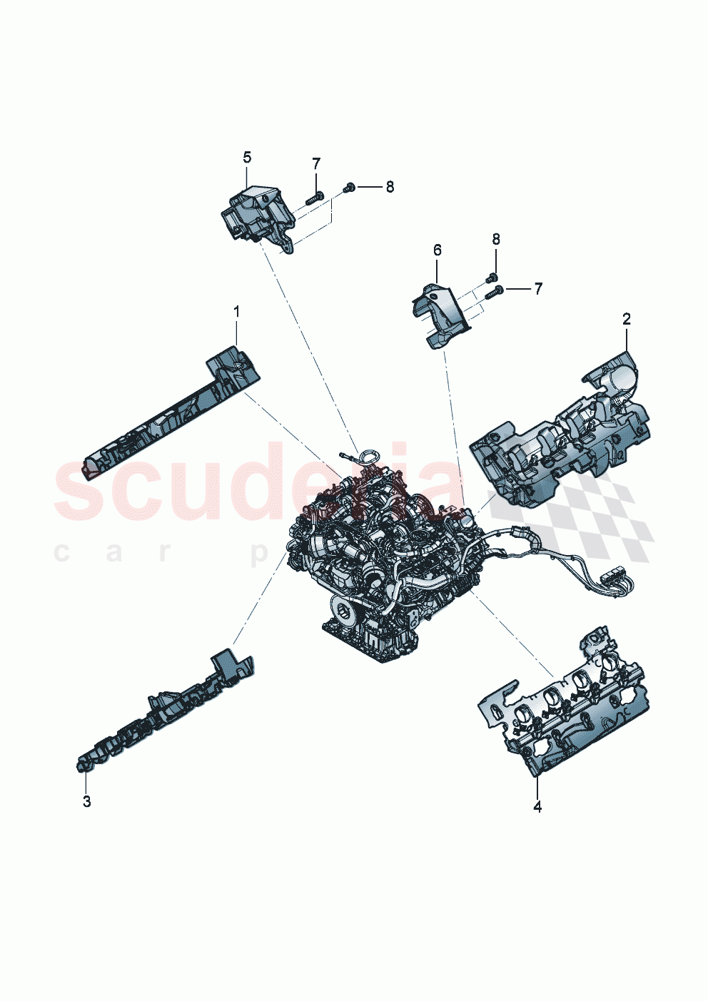 Noise insulation Protective cover Engine of Bentley Bentley New Continental Convertible (2019-2024)