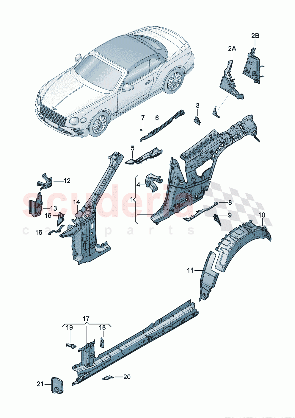 side panel, inner of Bentley Bentley New Continental Convertible (2019-2024)