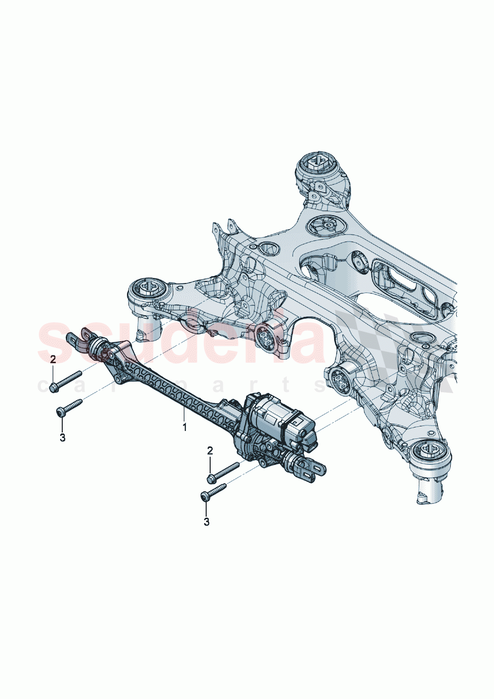 Steering gear For rear axle of Bentley Bentley New Continental Convertible (2019-2024)