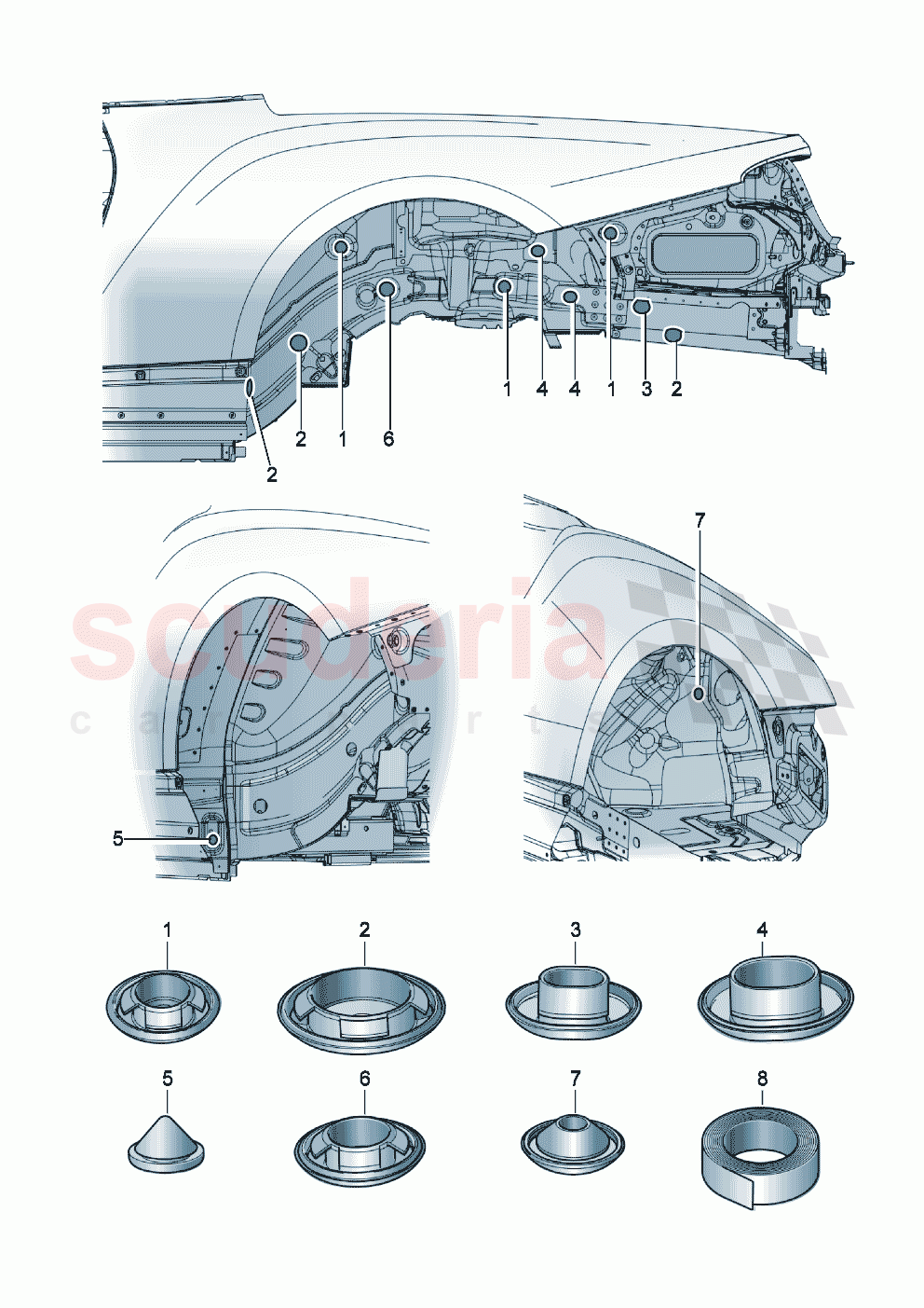 Bungs Rear body of Bentley Bentley New Continental Convertible (2019-2024)