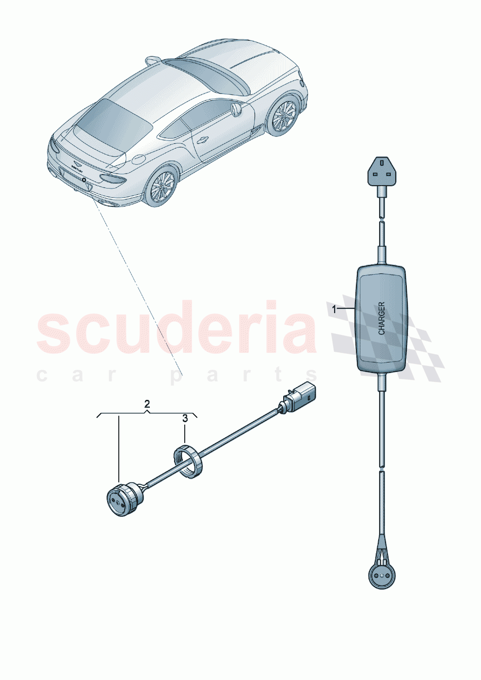 Genuine accessories Battery charger of Bentley Bentley New Continental GT (2019-2024)