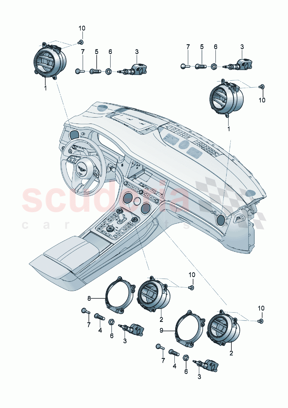 Air vent air regulator of Bentley Bentley New Continental GT (2019-2024)