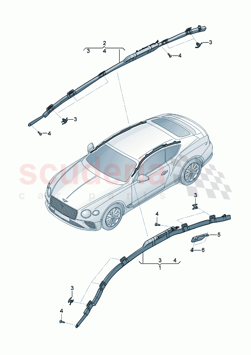 Head airbag unit of Bentley Bentley New Continental GT (2019-2024)