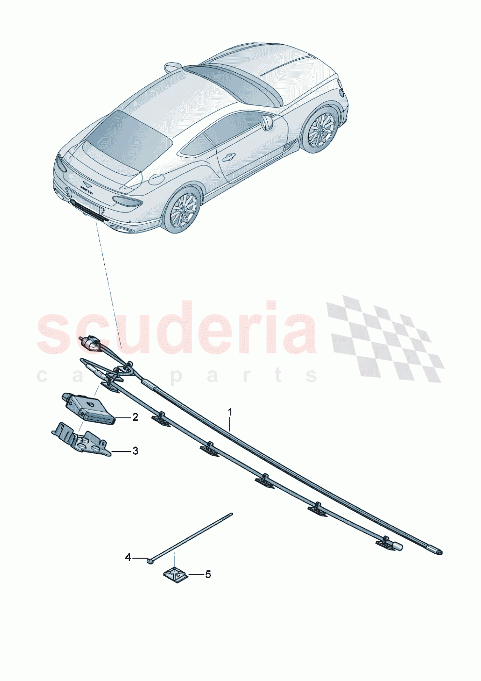 for vehicles with sensor- controlled opening of boot lid of Bentley Bentley New Continental GT (2019-2024)