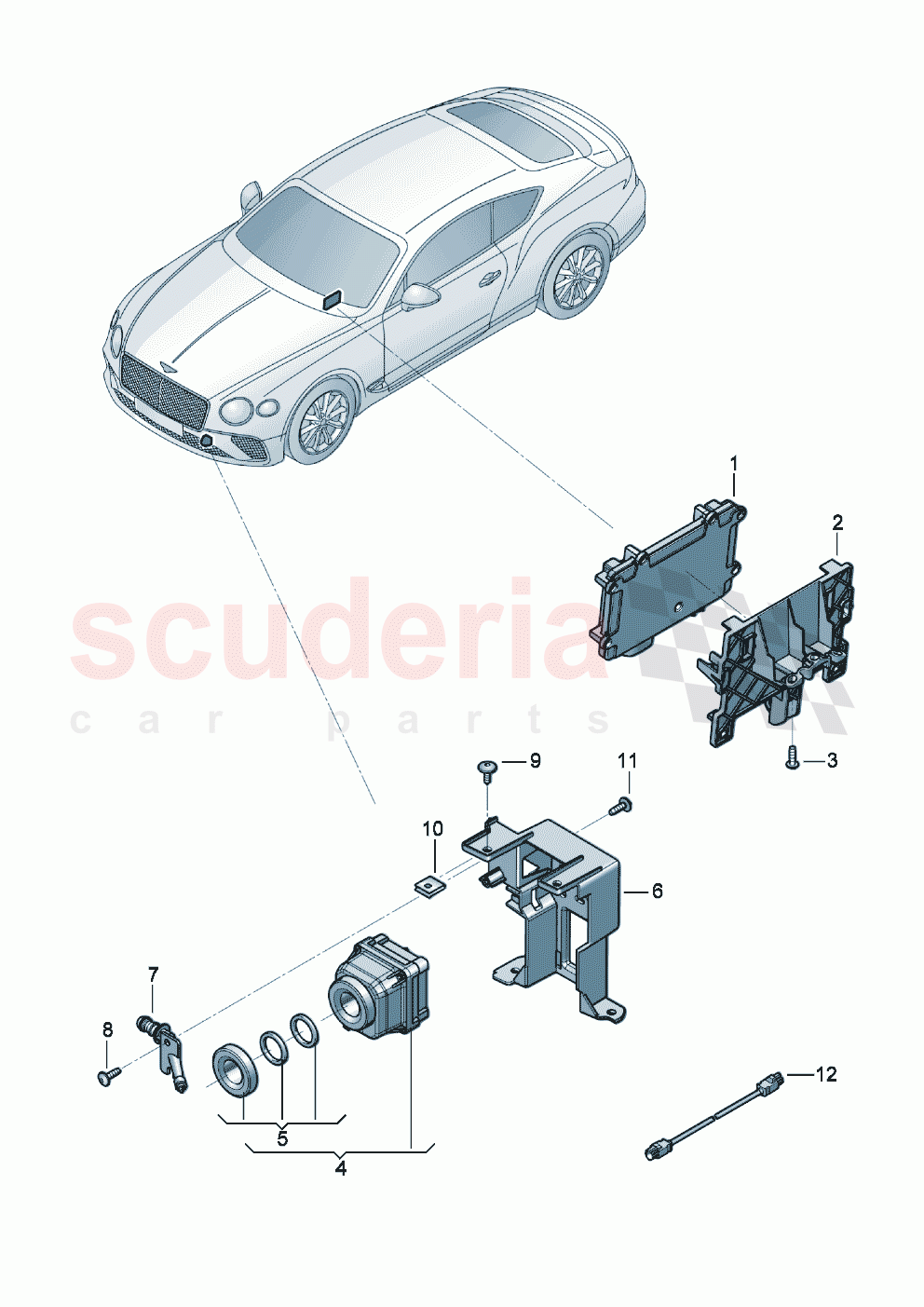 Camera for night-vision system of Bentley Bentley New Continental GT (2019-2024)