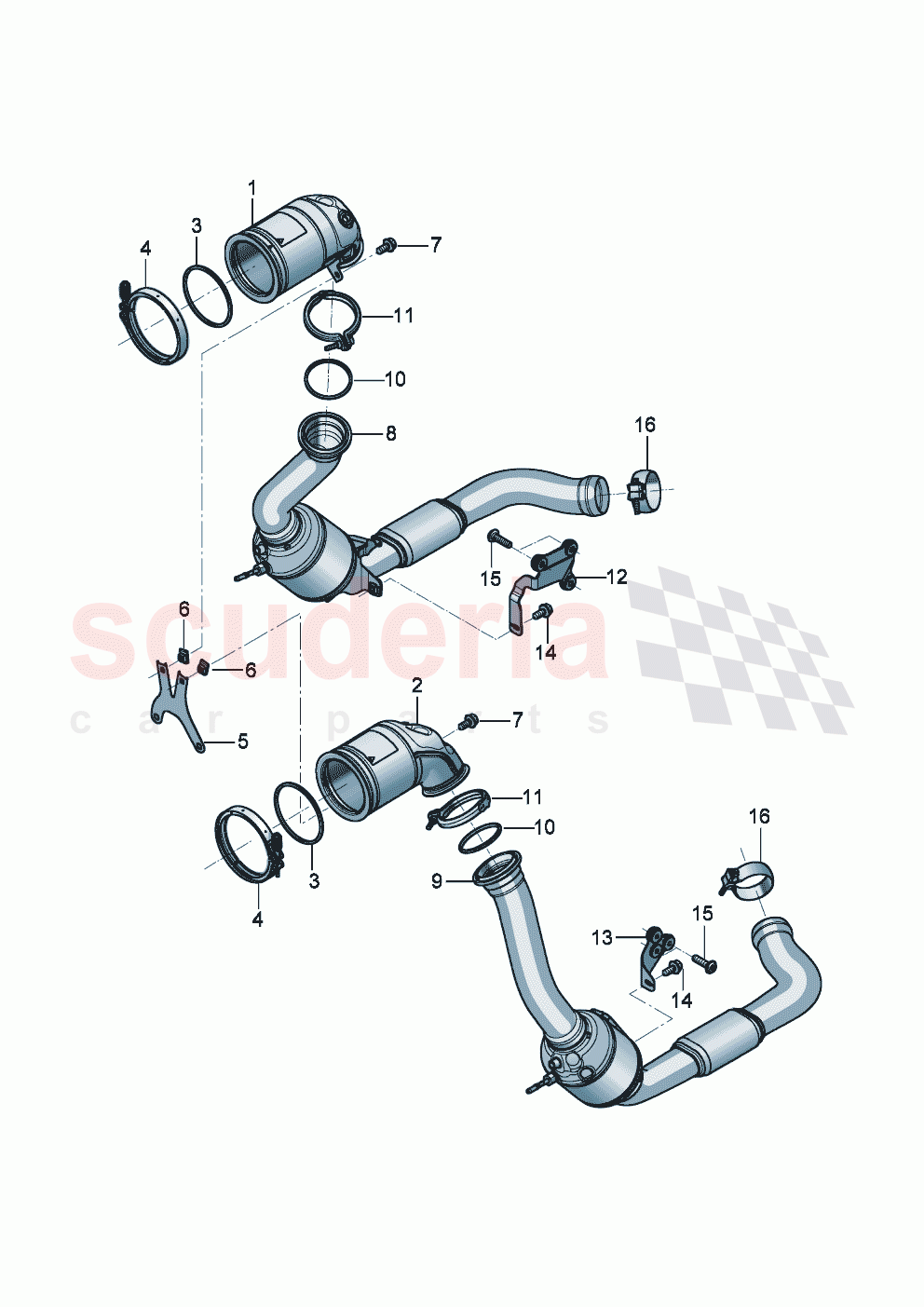 Pre-catalyst Petrol particulate filter of Bentley Bentley New Continental GT (2019-2024)