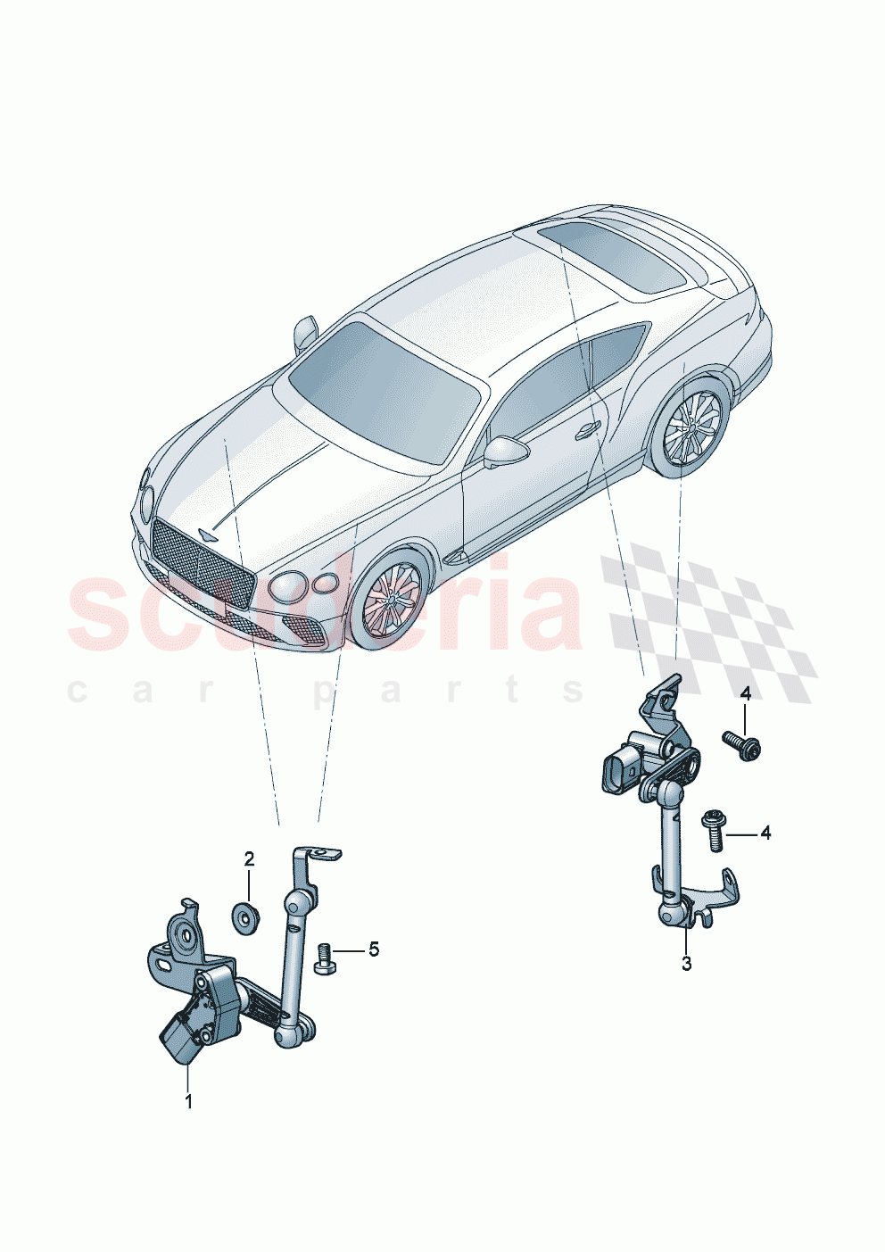 Sensor for headlight range control F 3S-K-074 635>> F ZG-K-074 635>> of Bentley Bentley New Continental GT (2019-2024)