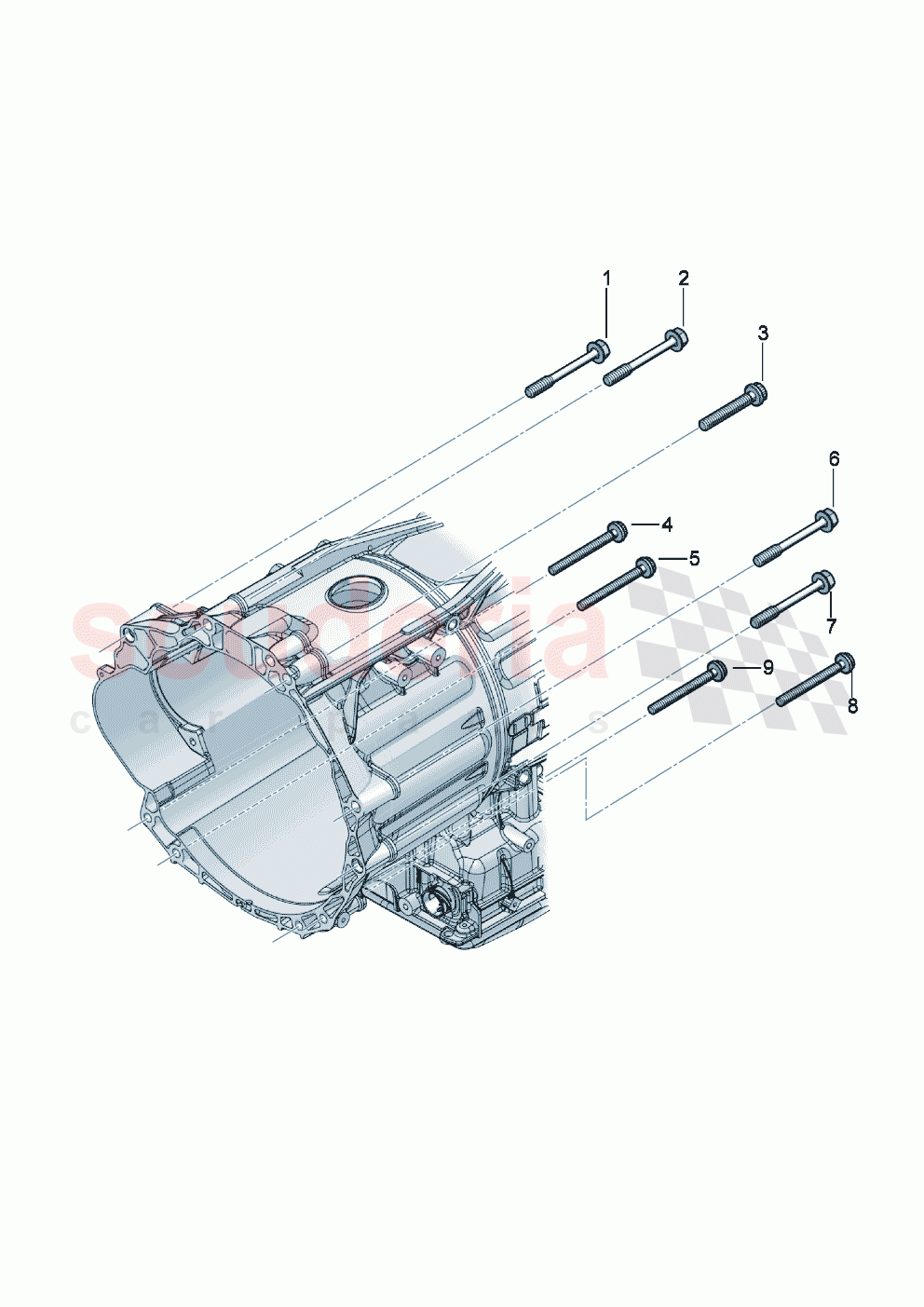 Assembly parts for engine and gearbox of Bentley Bentley New Continental GT (2019-2024)