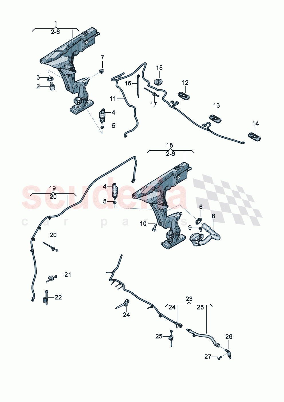 Windscreen washer system of Bentley Bentley New Continental GT (2019-2024)