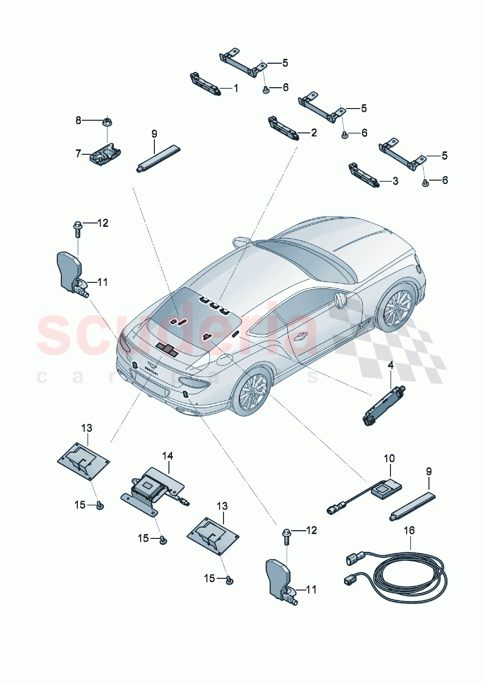 Aerial Infotainment system of Bentley Bentley New Continental GT (2019-2024)