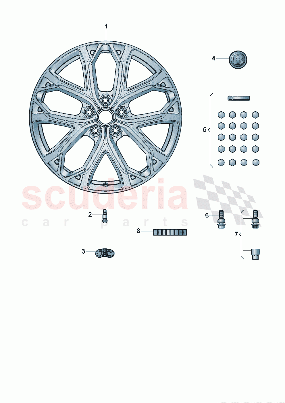 Complete wheels and tyres D - MJ 2023>> of Bentley Bentley New Continental GT (2019-2024)