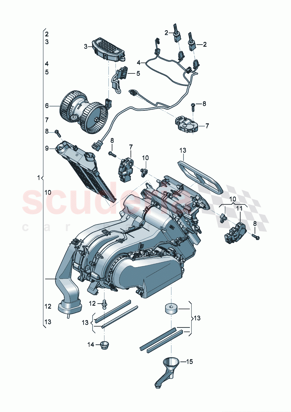 Air conditioning for vehicles with air conditioner for rear of Bentley Bentley New Flying Spur (2020-2024)
