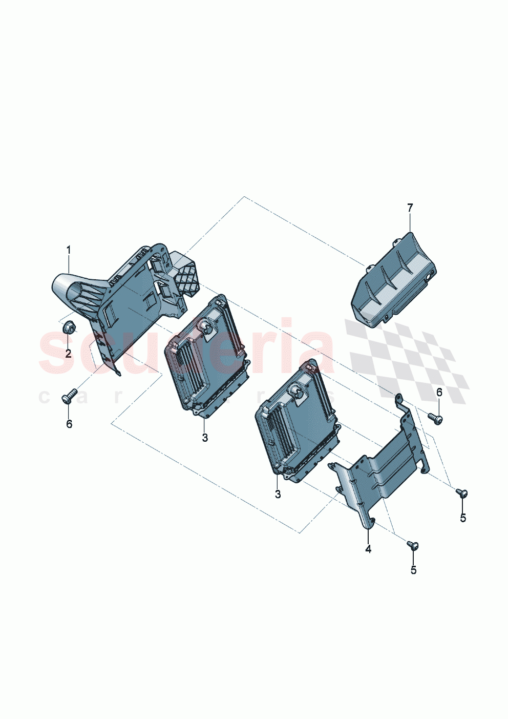 Control unit for petrol engine Retainer for control units of Bentley Bentley New Flying Spur (2020-2024)