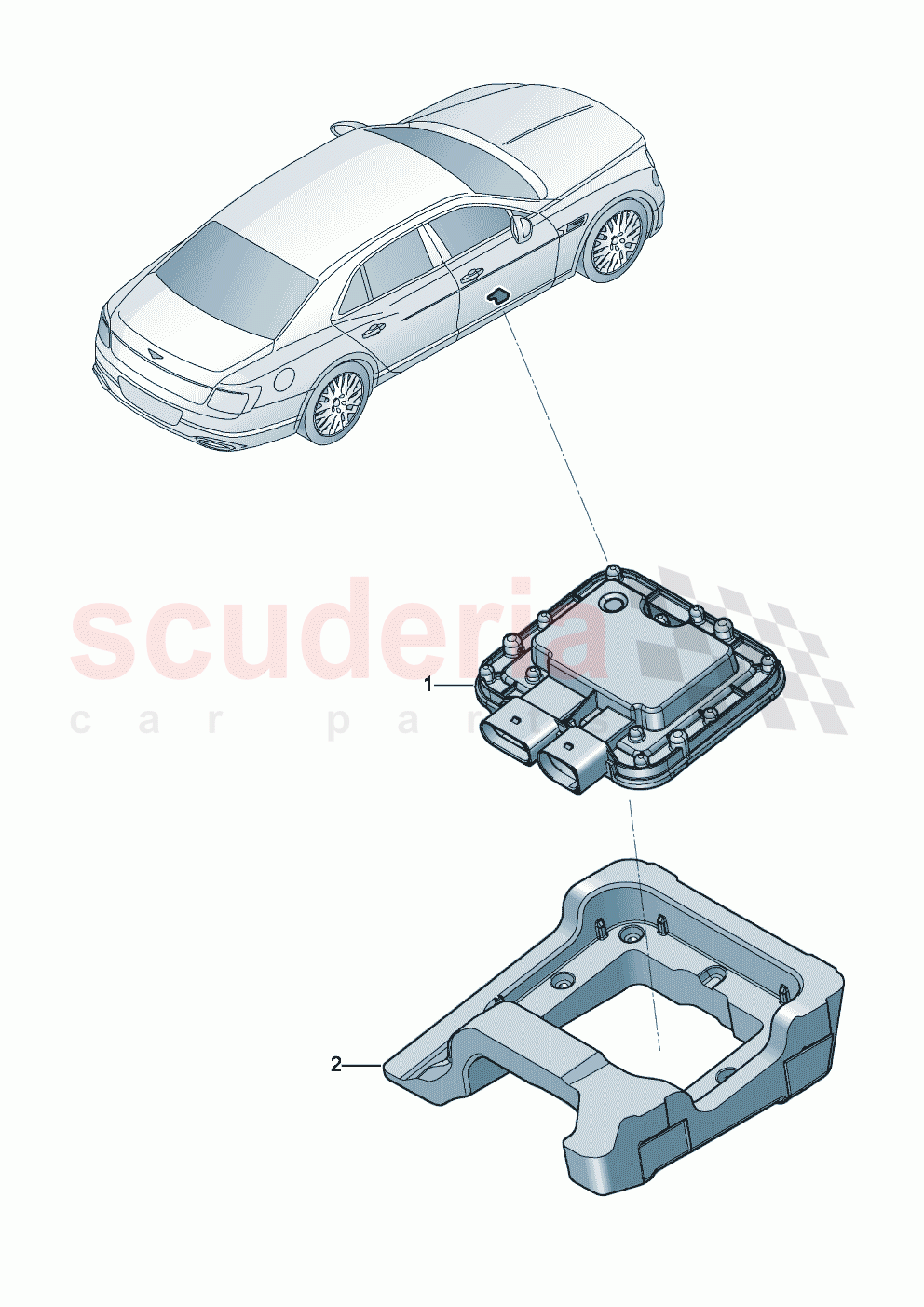 Control unit for electro- hydraulic engine mount of Bentley Bentley New Flying Spur (2020-2024)