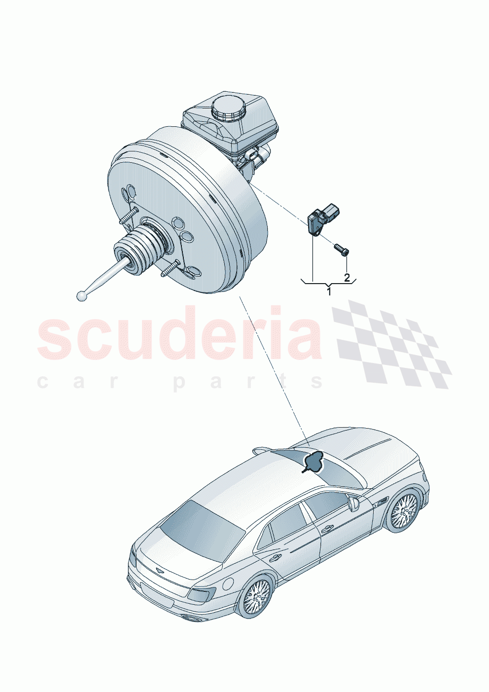 switches at pedal cluster of Bentley Bentley New Flying Spur (2020-2024)