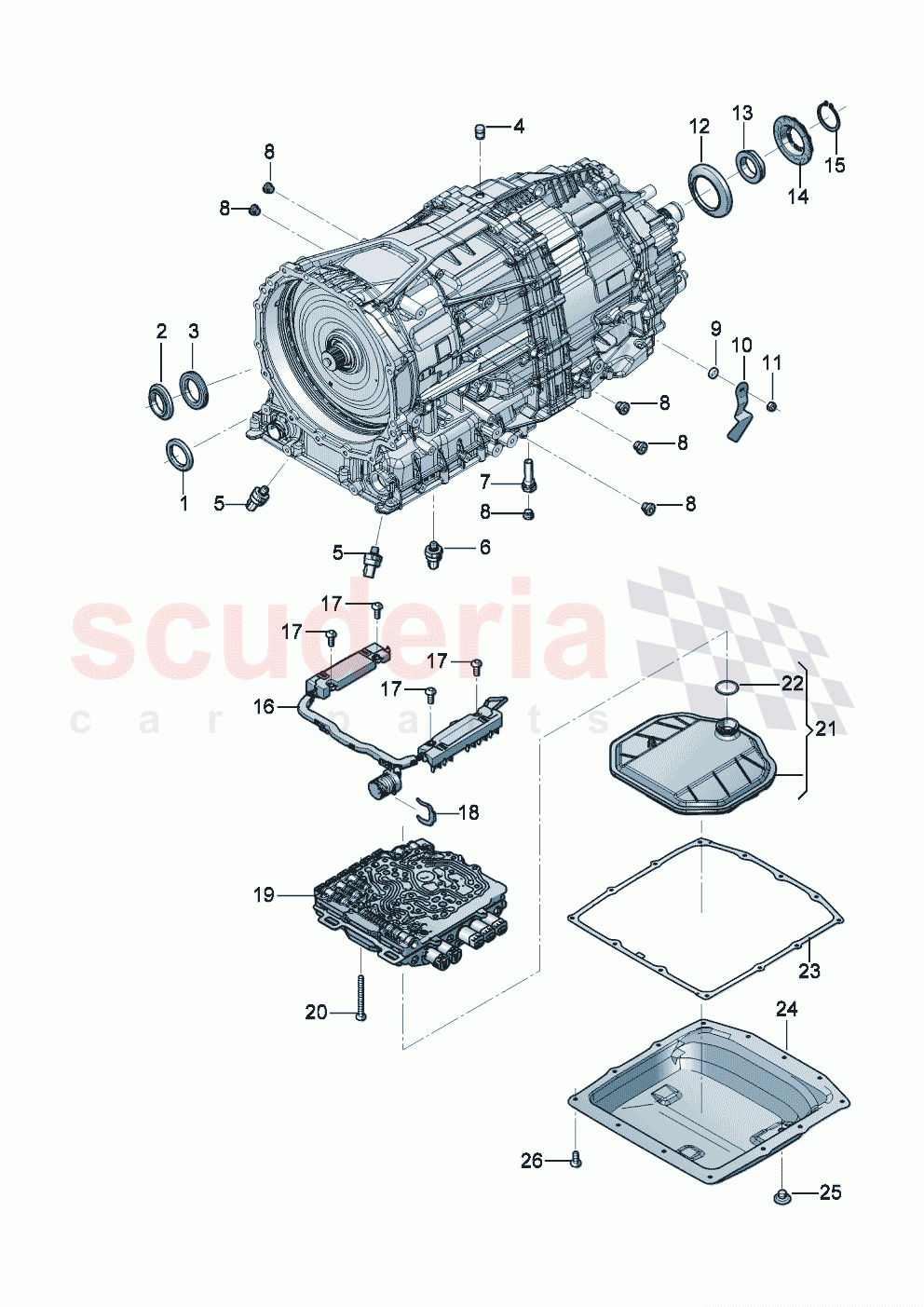 8-speed automatic gearbox For vehicles with hybrid drive Repair part of Bentley Bentley New Flying Spur (2020-2024)