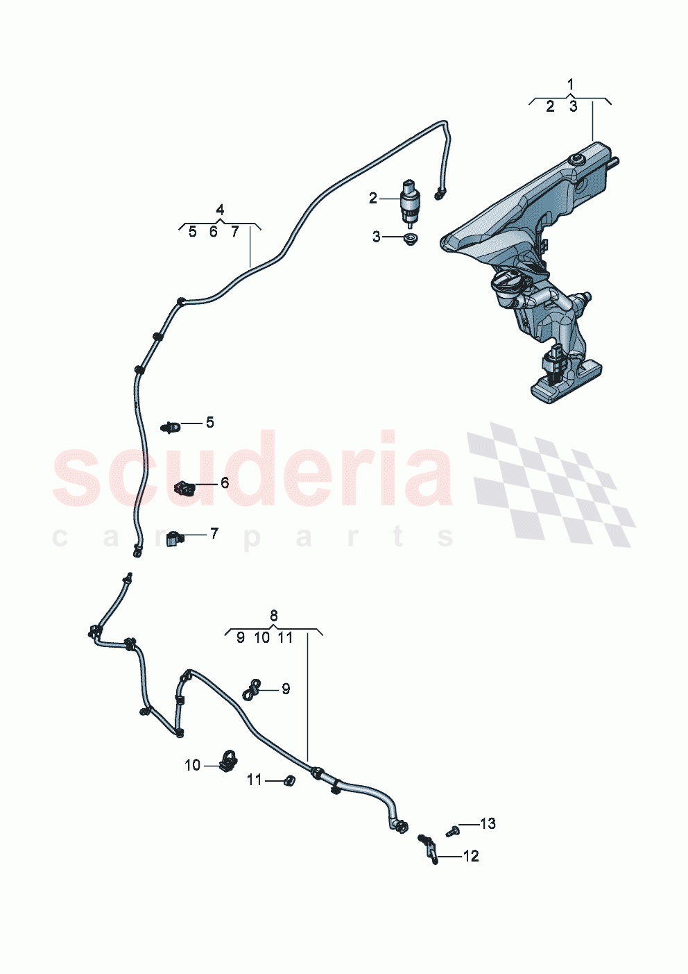 Washing and wiping system Camera for night-vision system of Bentley Bentley New Flying Spur (2020-2024)