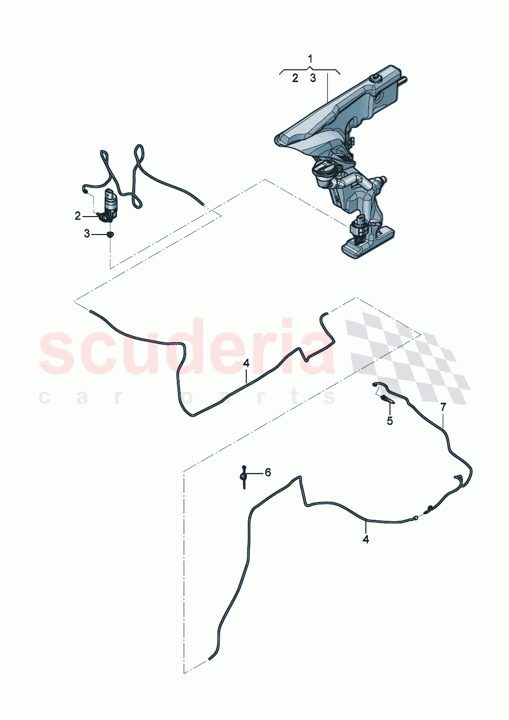 Washing and wiping system Reversing camera of Bentley Bentley New Flying Spur (2020-2024)