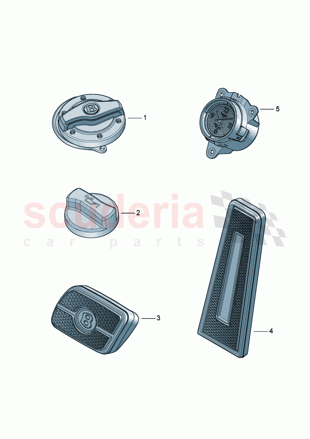 Genuine accessories Cover caps Clock of Bentley Bentley New Flying Spur (2020-2024)